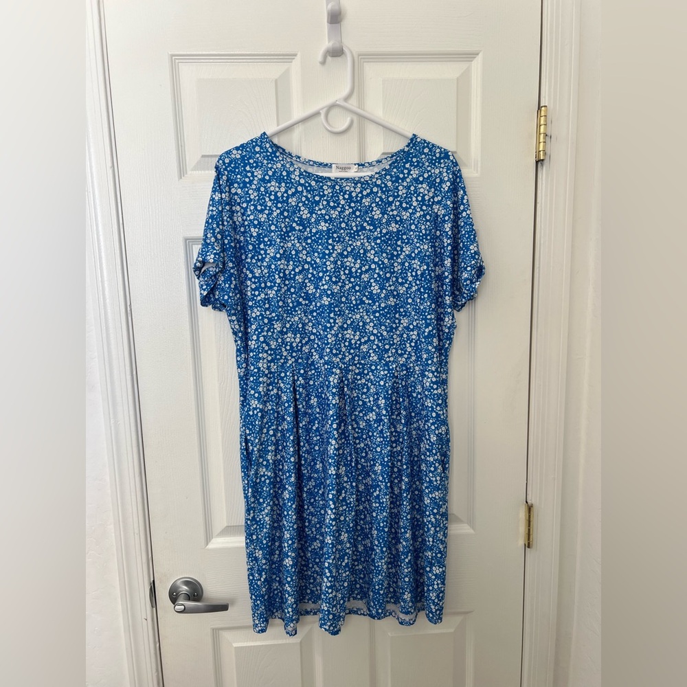 Floral Blue Dress